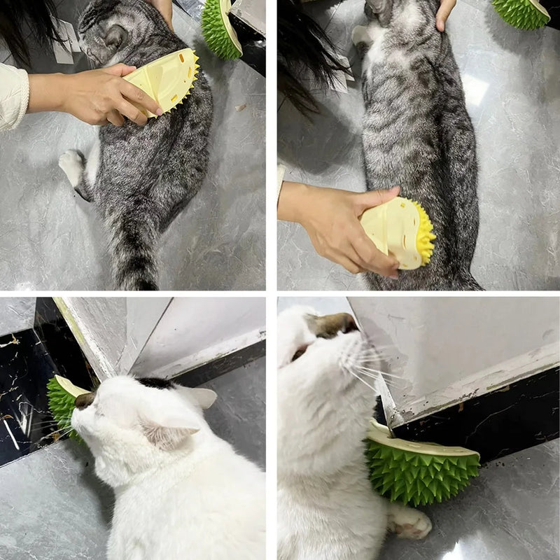 Purrfect Scratch & Groom - Arranhador e Massageador para Gatos